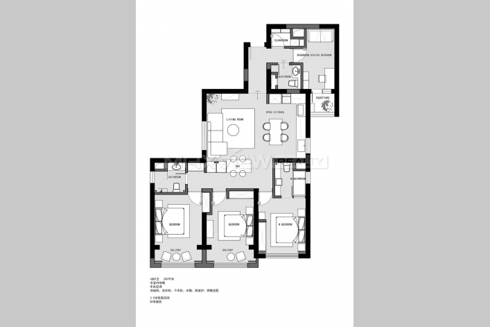 Rent a picturesque space apartment in Novel Garden 3bedroom 160sqm ¥36,000 SH016610