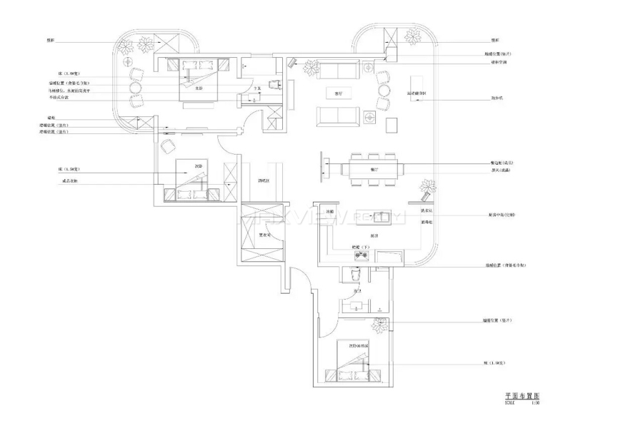 Jiashan Apartment 3bedroom 190sqm ¥35,500 SH017624