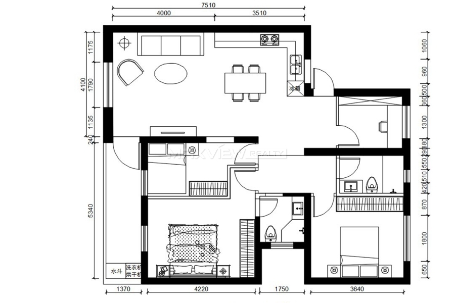 Nanjing W. Rd 4bedroom 120sqm ¥33,000 SH017617