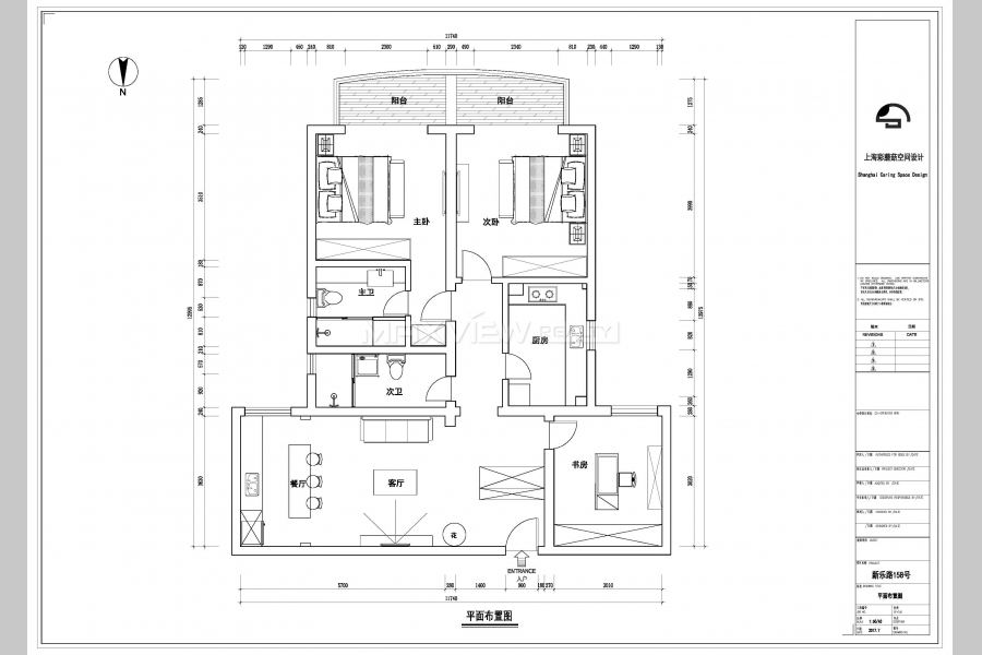 Donghu Apartment 3bedroom 140sqm ¥28,000 PRS160