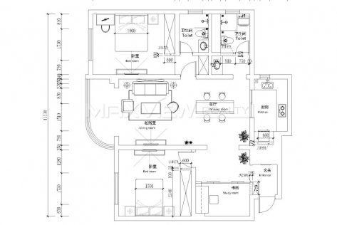 Jingwei Apartment 3bedroom 138sqm ¥26,500 PRS968
