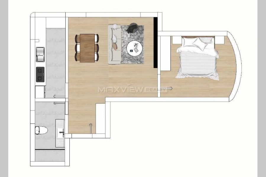 Yunhe Garden 1bedroom 75sqm ¥19,600 PRS6067