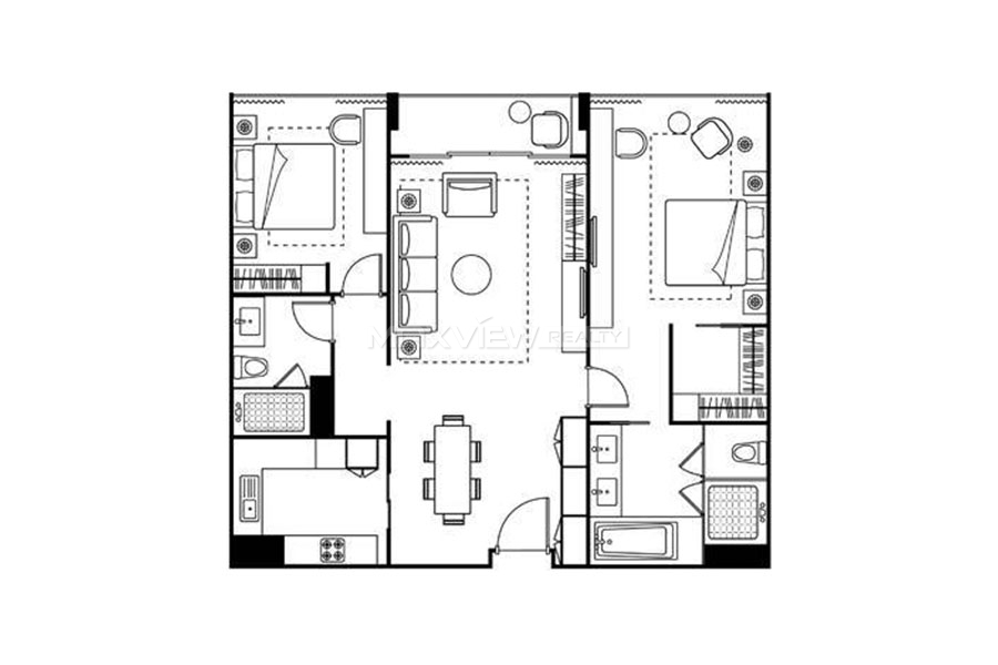 Ascott Hengshan 2-Bedroom Executive 2bedroom 170sqm ¥46,000 ASC0004