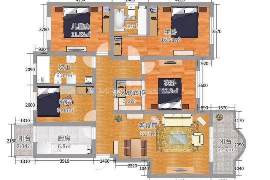 Tianding Garden | 天鼎花园&nbsp;4bedroom&nbsp;150sqm&nbsp;&yen;19,800&nbsp;SHA17447